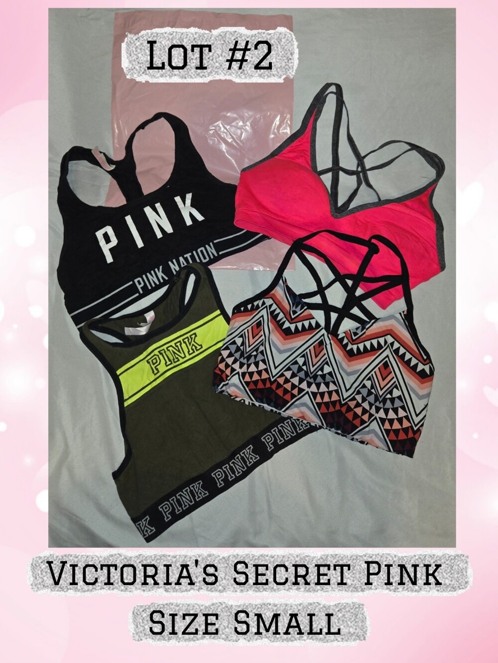 PINK Victoria's Secret Women’s Assorted Sports Bras Sz S